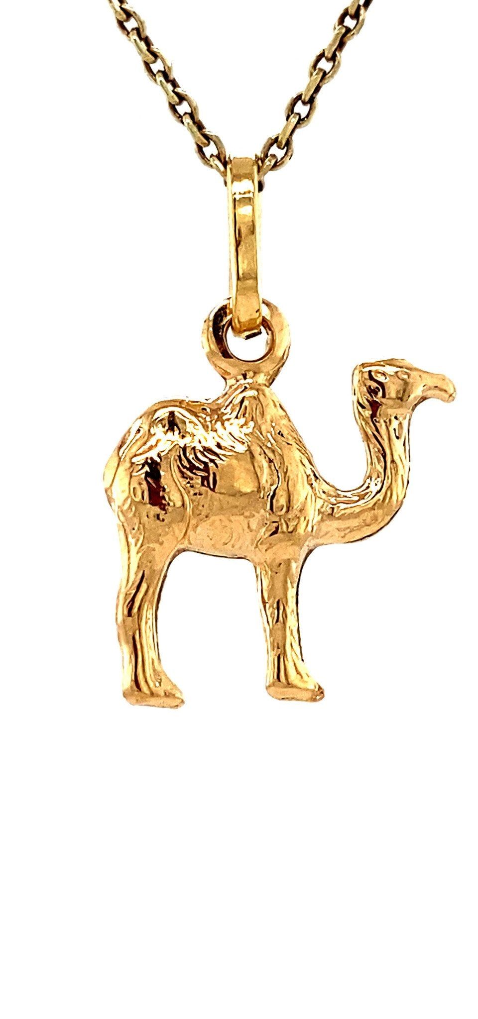 Vintage 18K Gold Camel Pendant